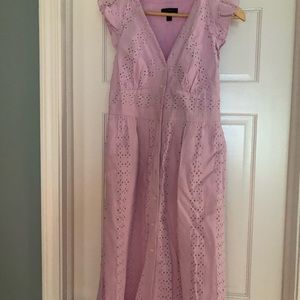 Jcrew lilac flutter sleeve dress new without tags